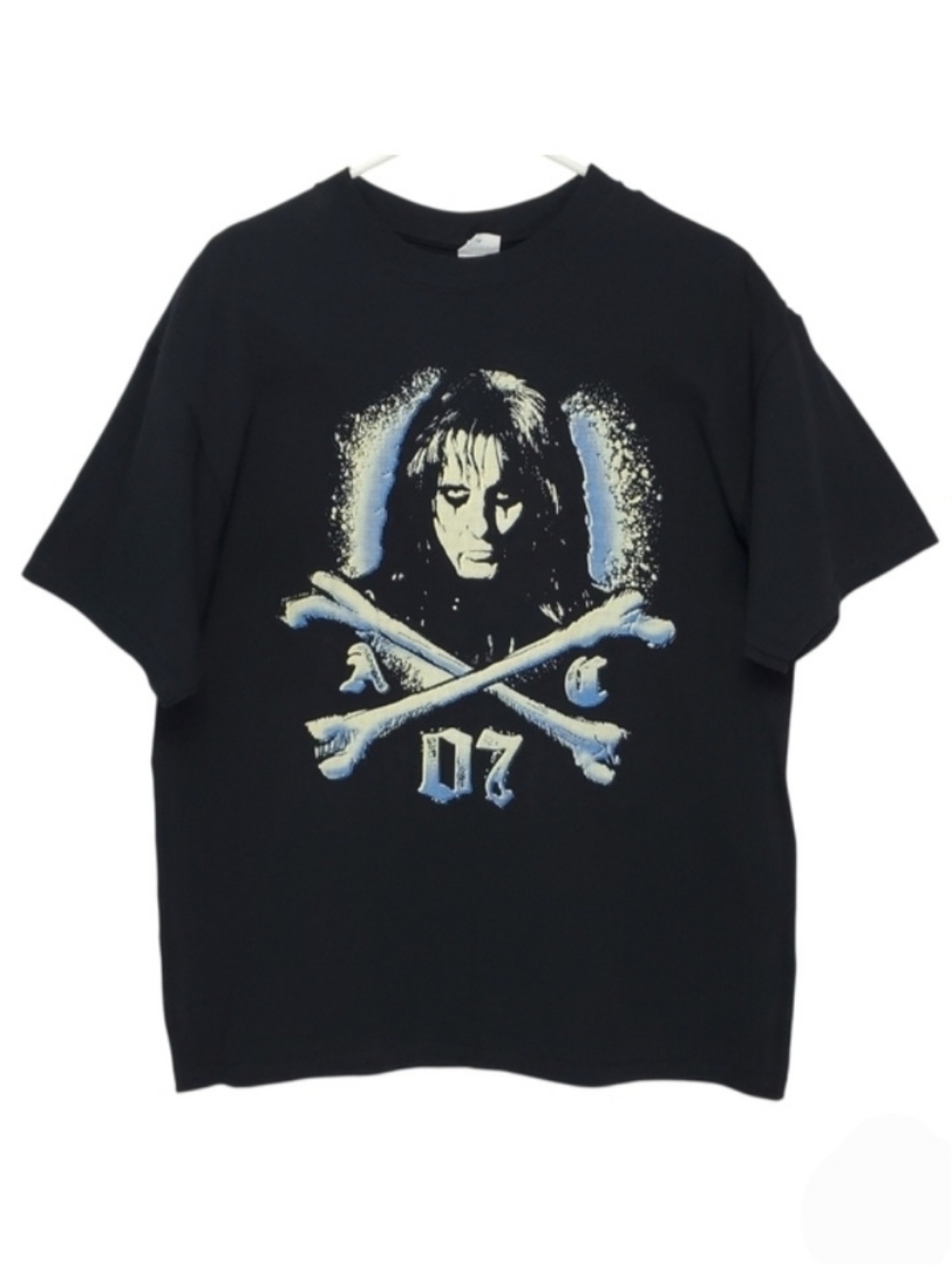 2483 * Alice Cooper 2007 Psycho Drama Tour Tee Black Size L Anvil Tag
